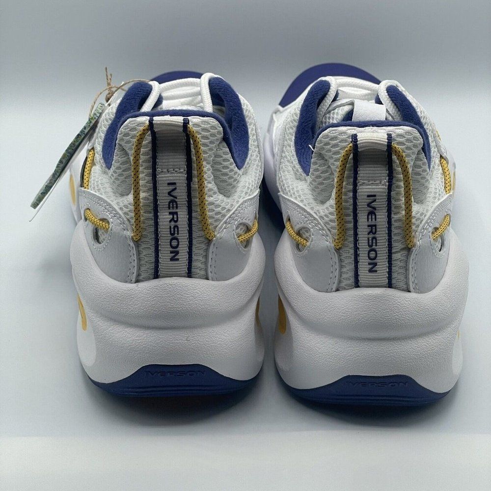Reebok Solution Mid Men's Allen Iverson Basketball Yellow/Purple Shoes Size 11.5 - Picture 3 of 12